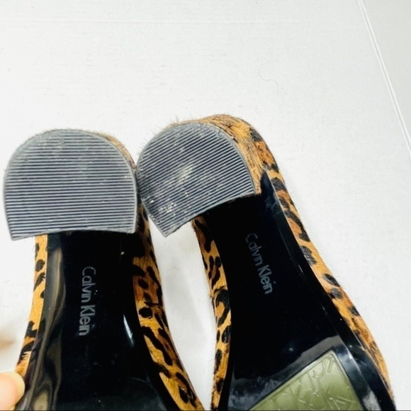 CALVIN Klein Monika Leopard Calf Hair Platforms - Picture 12 of 14